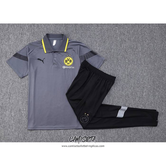 Conjunto Polo del Borussia Dortmund 2023-2024 Gris